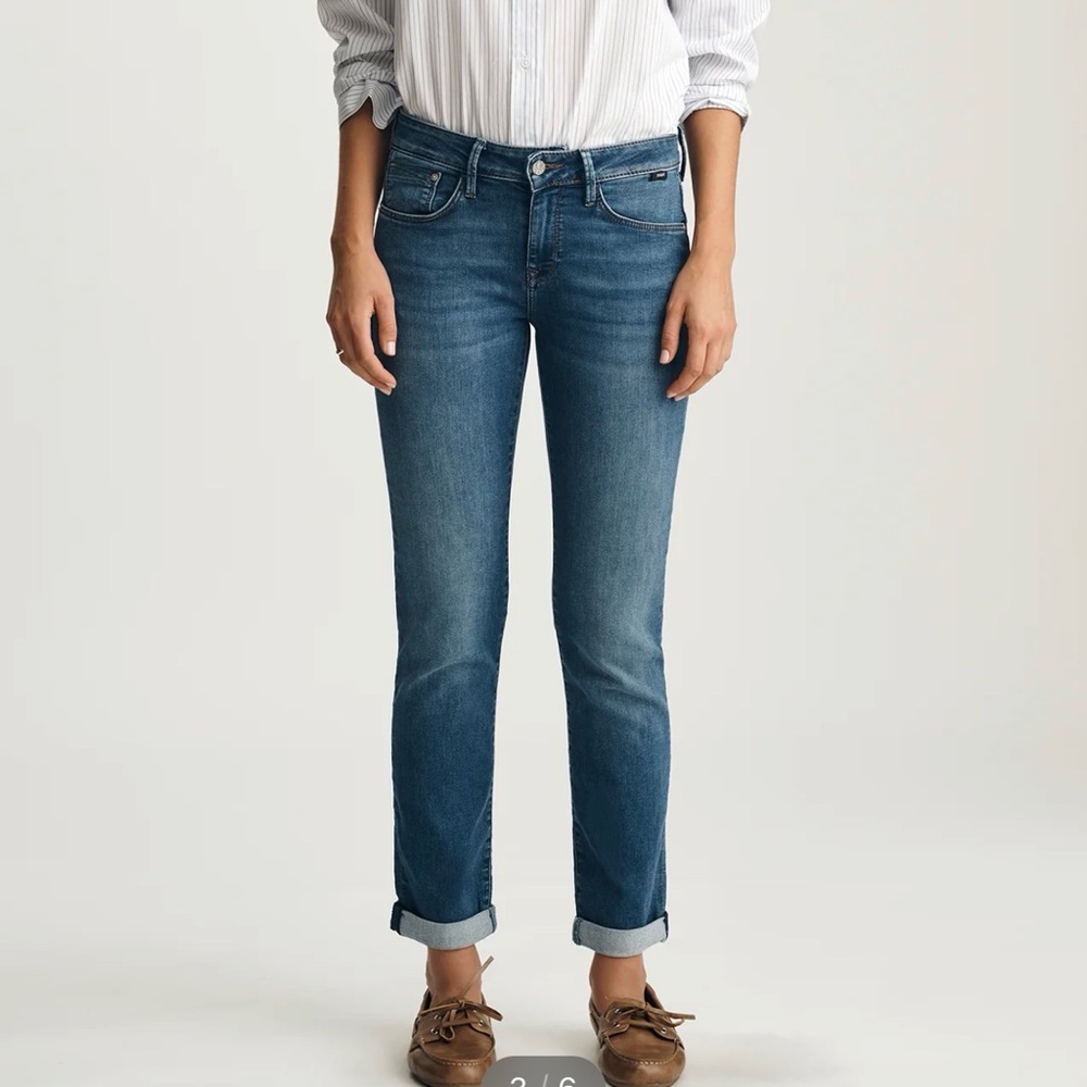 Mavi Women's Straight Leg Jeans in Deep Blue